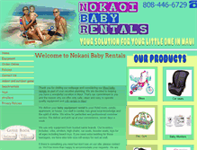 Tablet Screenshot of nokaoibabyrentals.com